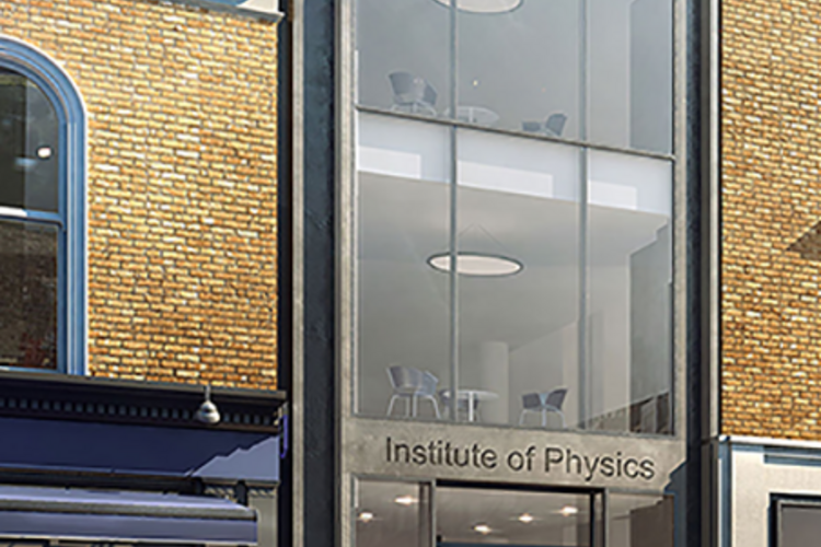 An artist's impression of the outside of the Institute of Physics