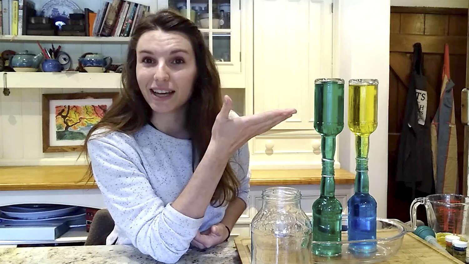  Watch hot water rise above cold using clear bottles and food colouring in this fun physics experiment.