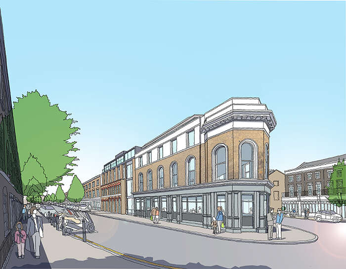 An artist’s impression of the proposals for 33 Caledonian Road and Balfe Street