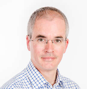 A headshot of Michael Clarke, IOP interim head of communications and marketing