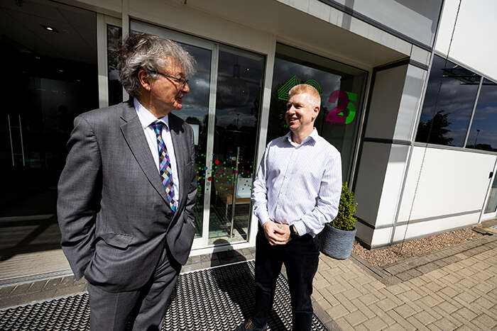 Dr John Bagshaw and Seagate Technology senior research and development director Brendan Lafferty